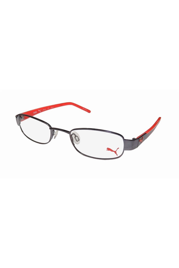 NEW PUMA 15340 MENS/WOMENS DESIGNER FULL-RIM GRAY / BLACK / ORANGE PERFECT FOR SPORTS ACTIVE LIFESTYLE ADULTS FRAME DEMO LENSES 47-20-135 EYEGLASSES/EYEGLASS FRAME