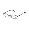 thumbnail image 1 of NEW PUMA 15354 YOCTO MENS/WOMENS DESIGNER FULL-RIM LIGHT / DARK BROWN SIMPLE & ELEGANT VISION CARE FRAME DEMO LENSES 48-18-135 SPRING HINGES EYEGLASSES/EYE GLASSES, 1 of 9