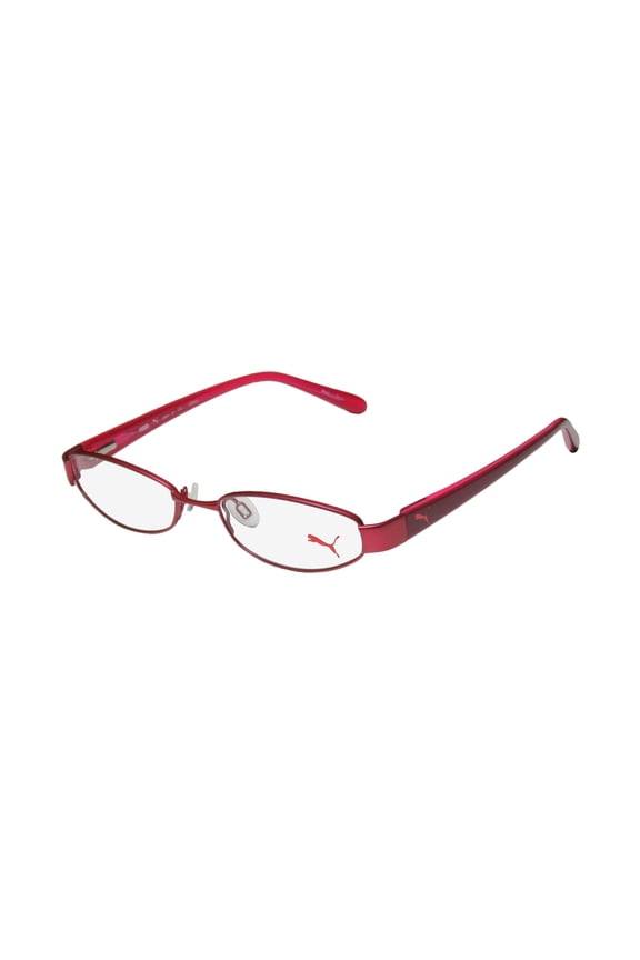 NEW PUMA 15357 PICO MENS/WOMENS CAT EYE FULL-RIM PLUM CLASSIC SHAPE DURABLE CAT EYE FRAME DEMO LENSES 50-16-135 FLEXIBLE HINGES EYEGLASSES/GLASSES