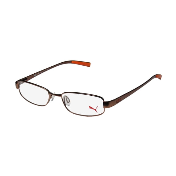NEW PUMA 15361 EXA - II MENS/WOMENS DESIGNER FULL-RIM BROWN POPULAR STYLE OPHTHALMIC FRAME DEMO LENSES 48-16-140 SPRING HINGES EYEGLASSES/GLASSES