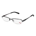 thumbnail image 1 of NEW PUMA 15364 GIGA MENS/WOMENS DESIGNER HALF-RIM BLACK / PLUM ADULT SIZE CASUAL VISION CARE FRAME DEMO LENSES 51-16-135 SPRING HINGES EYEGLASSES/EYEWEAR, 1 of 9