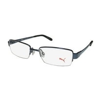 NEW PUMA 15406 MENS/WOMENS DESIGNER HALF-RIM BLUE / AQUA STUNNING POPULAR STYLE HOT OPTICAL FRAME DEMO LENSES 48-17-135 FLEXIBLE HINGES EYEGLASSES/EYEWEAR