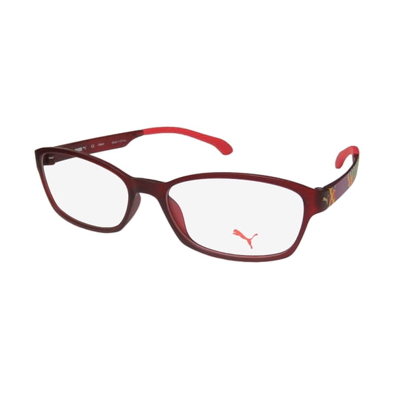 NEW PUMA 15439 MENS/WOMENS DESIGNER FULL-RIM BURGUNDY / MULTICOLOR COLOR COMBINATION LIGHT STYLE HIP FRAME DEMO LENSES 50-15-135 EYEGLASSES/EYE GLASSES