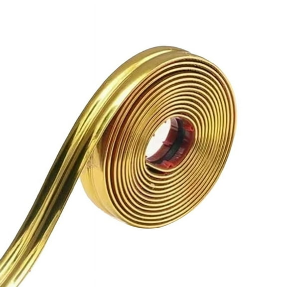 PVC Tape Furniture Edge 5M Corner Protector Self-Adhesive Decorative Strips Gold Buffer Protect Strip Wall Stickers