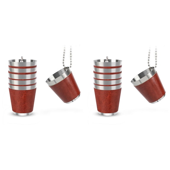 NEW Pack of 12 Shot Cups Metal for Hanging Glasses Stainless Steel with Chain Glass 30ml Cup Parties,A