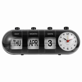 NEW Page-Flip Clock Calendar Capsule Design Simple Wall Digital Desk All-Match Alarm
