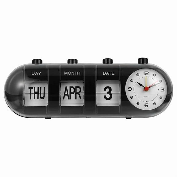 NEW Page-Flip Clock Calendar Capsule Design Simple Wall Digital Desk All-Match Alarm