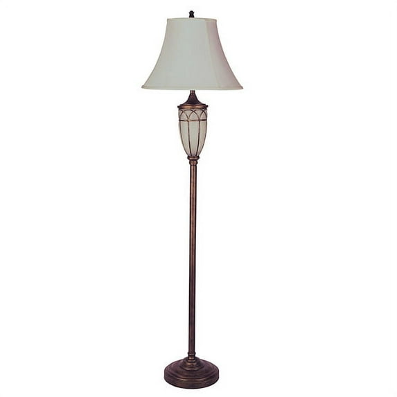 NEW Painted Antique Gold Base, 7-watt Night Light Bulb Included, Socket Switch, 64" Floor Lamp 8332