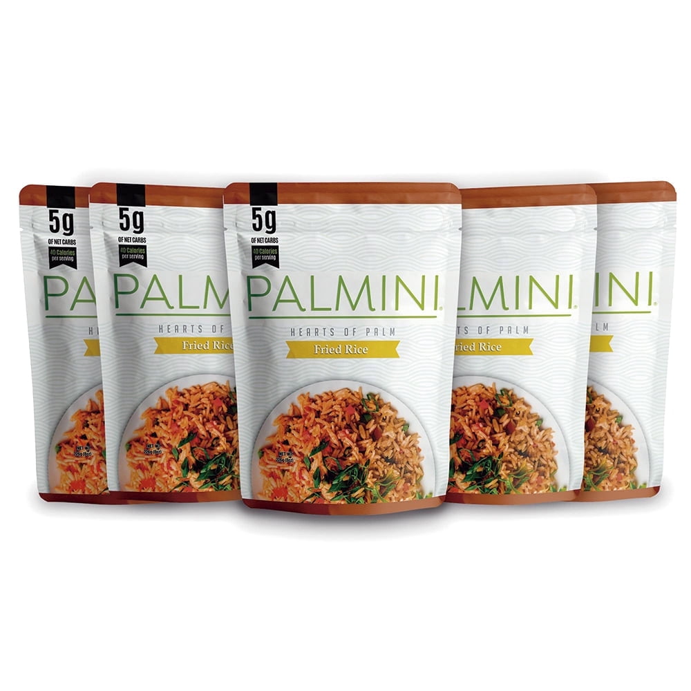 NEW!! Palmini Low Carb Fried Rice | 5g of Carbs | As Seen On Shark Tank | Ready-to-Eat | (8 Ounces Pouch (Pack of 6))