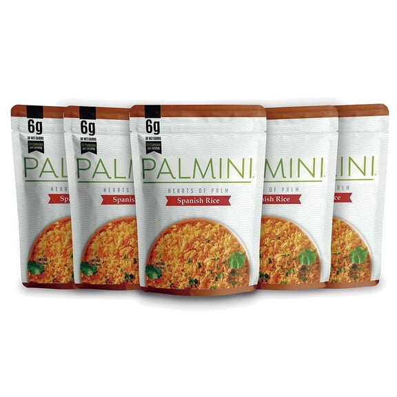 NEW!! Palmini Low Carb Spanish Rice | 6g of Carbs | As Seen On Shark Tank | Gluten Free | Ready-to-Eat | (8 Ounces Pouch (Pack of 6))