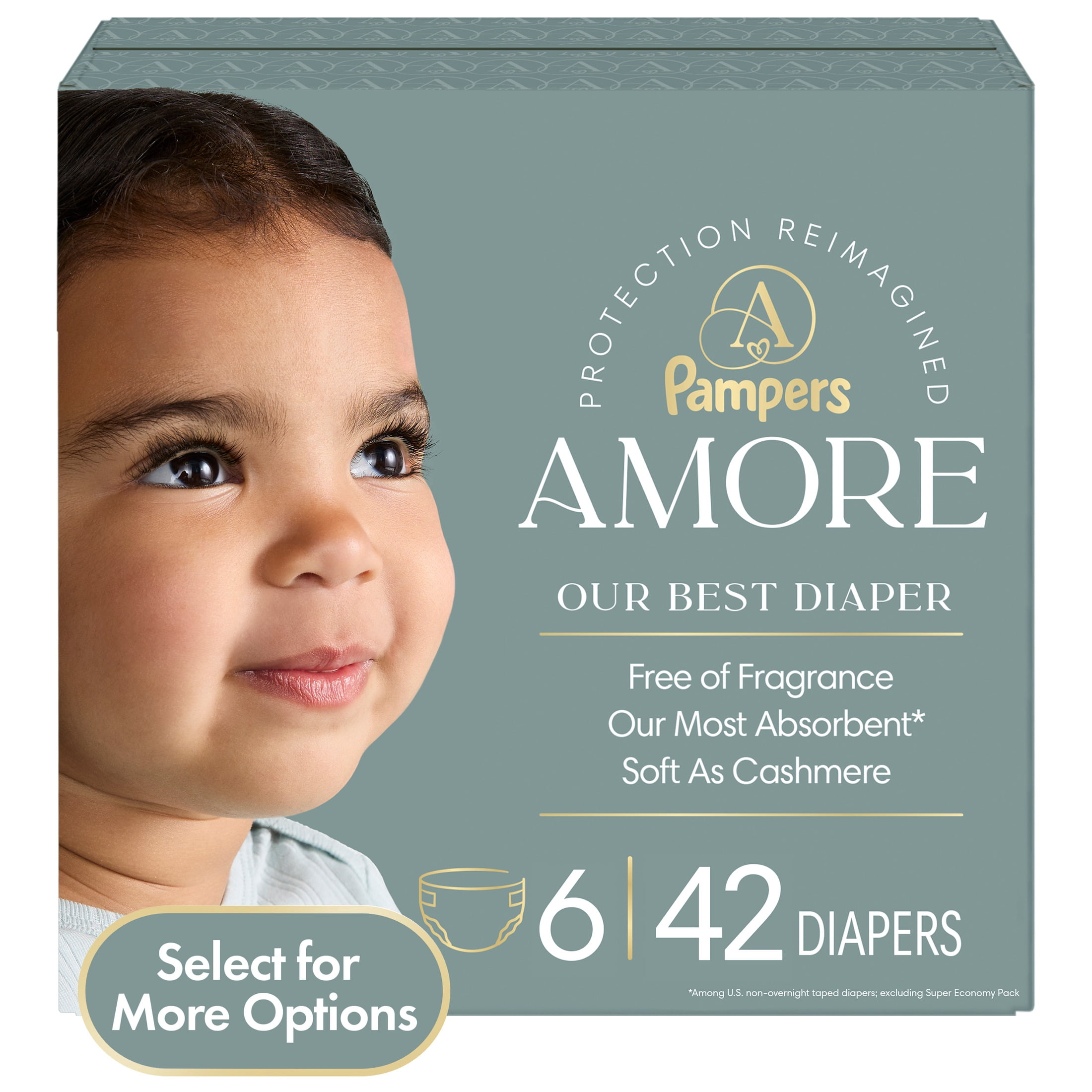 Pampers Amore Baby Diapers Size 6, 42 Count Select for More Options)