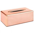 thumbnail image 1 of NEW-Paper Rack Elegant Royal Rose Gold Car Home Rectangle Shaped Tissue Box Container Napkin Tissue Holder (Rose Gold), 1 of 6