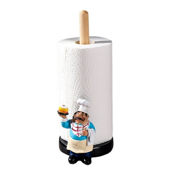 NEW Paper Towel Holder Chef Ornaments European Kitchen Western Restaurant Cake Crafts A