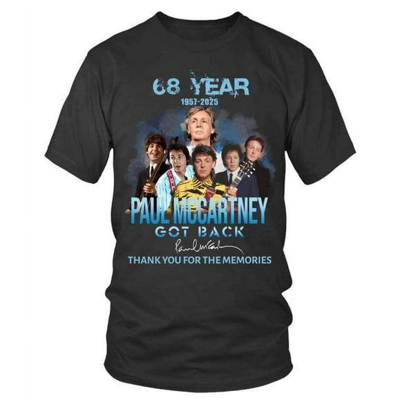 NEW Paul Mccartney 2025 Anniversary T-Shirt Vintage Trending S-5XL