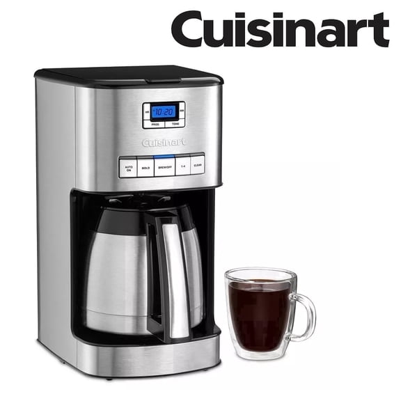 PerfecTemp Thermal Stainless Steel Programmable Coffee Machine 12-Cup, NEW