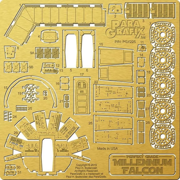 NEW! Perfect Grade Falcon Photoetch Set 1/72 scale (PGX225) ParaGrafix