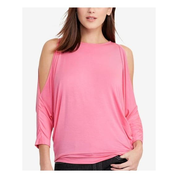 NEW Pink Women Size Medium M Cold Shoulder Blouse