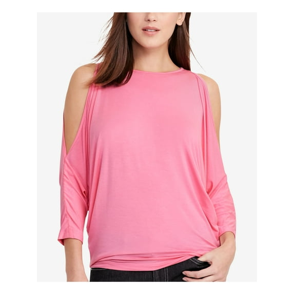 NEW Pink Women Size Medium M Cold Shoulder Blouse