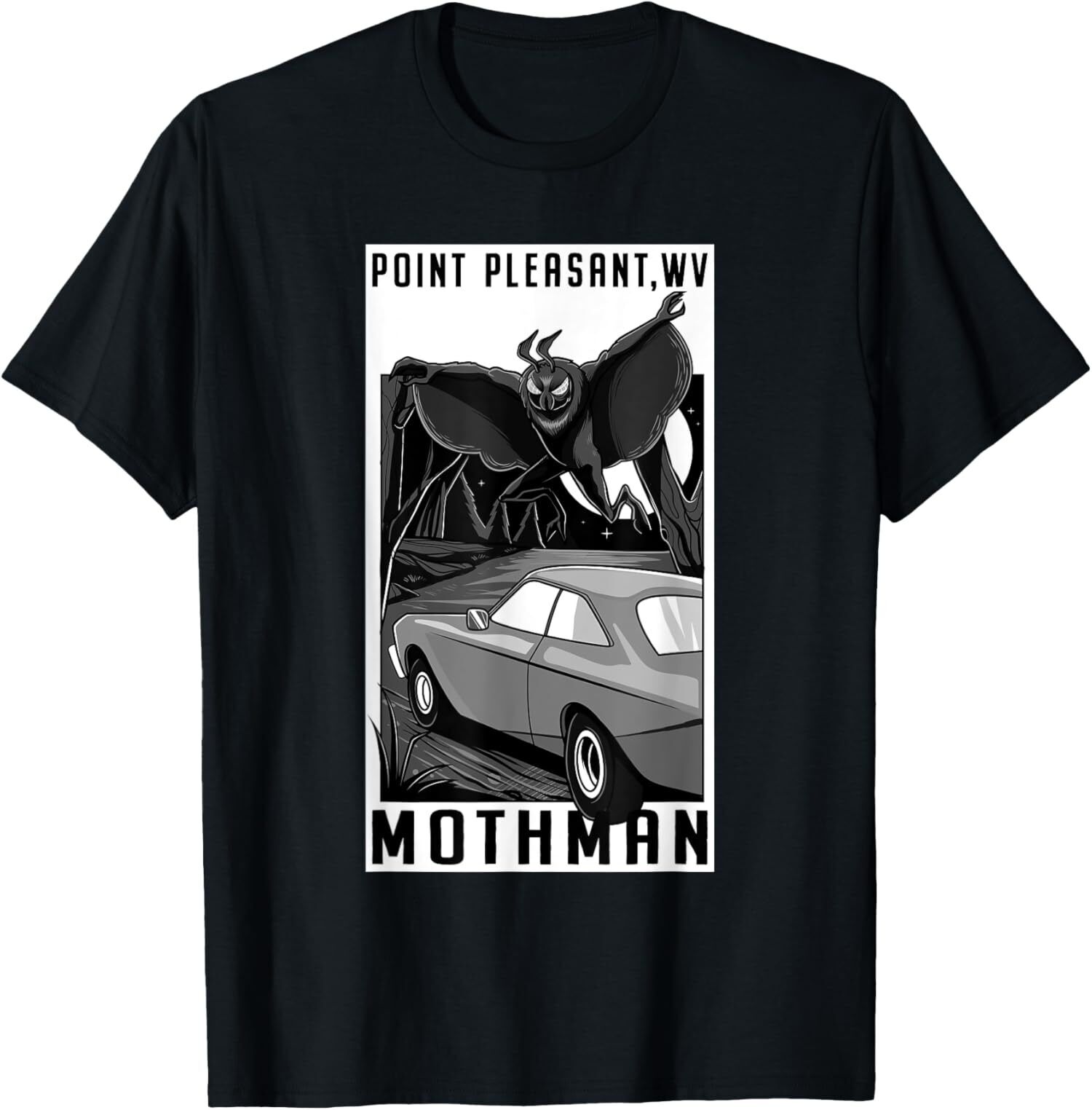 NEW Point Pleasant WV Mothman Encounter Myth Cryptid Creatures TShirt