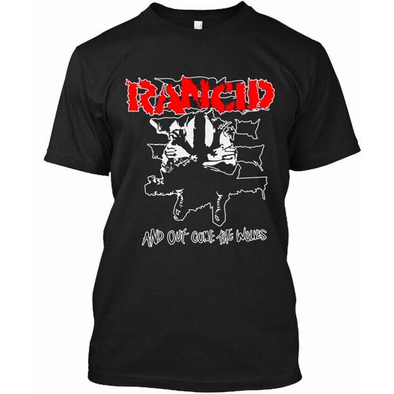 NEW! Popular Rancid And Out Come the Wolves American Graphic Logo T-SHIRT S-4XL
