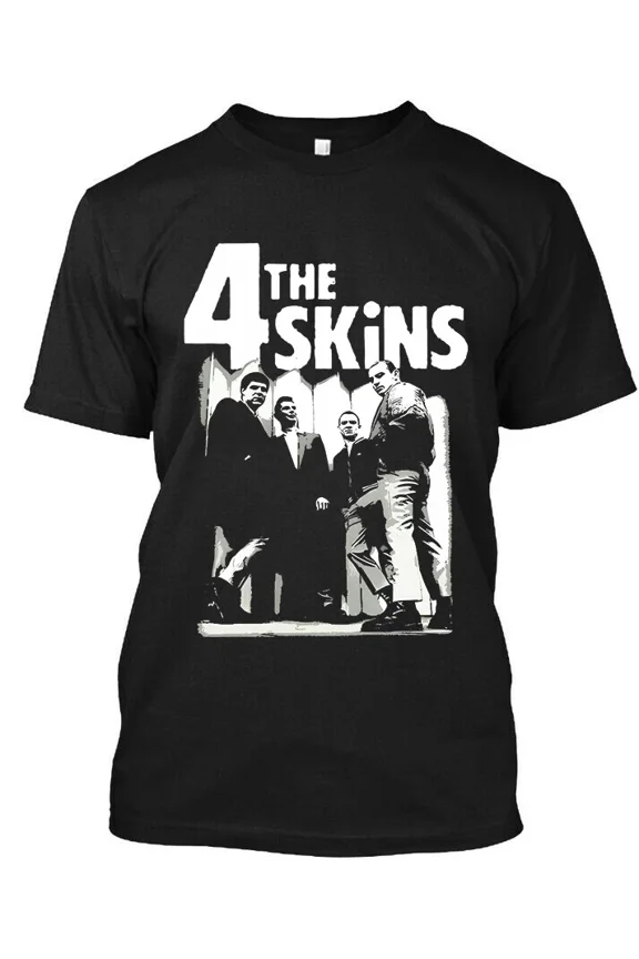 Reprint Rare NEW! Popular The 4-Skins English Music Graphic Retro Classic Logo T-SHIRT S-4XL