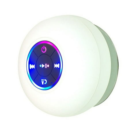 NEW Portable Waterproof Bluetooth Shower Speaker with Suction Cup and LED Lights 3D Surround Stereo Subwoofer