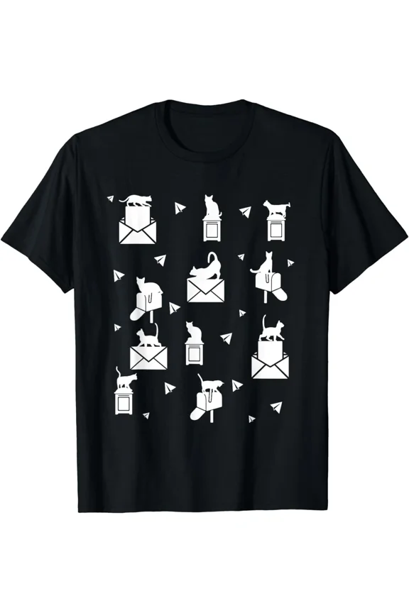 NEW Postal Uniforms Letter Carrier, Postal Worker Cat Mailman Gift T-Shirt S-3XL