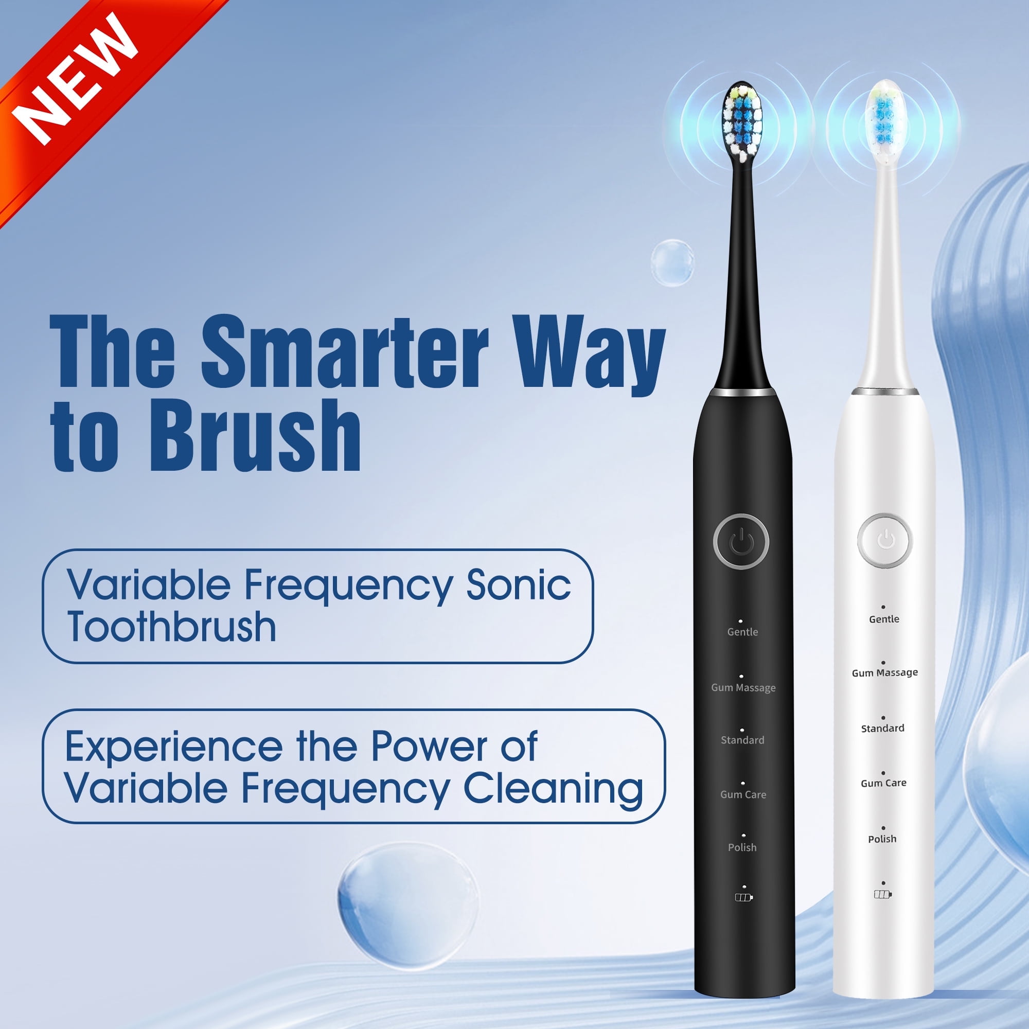 NEW : Power Sonic Electric Toothbrush UNIQUE cleaning technology Complete cleaning