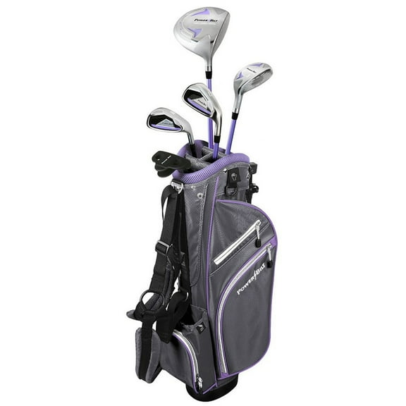 NEW PowerBilt Lavender Series Junior Golf Set Driver Hybrid Iron Putter Bag
