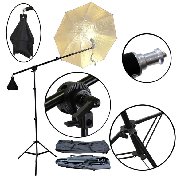 NEW Premium Boom Set Studio Photography with Light Stand Carrying Bag