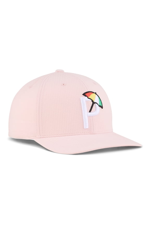 NEW Puma Golf AP Seersucker 6 Panel Snapback Hat Cap - Pale Pink
