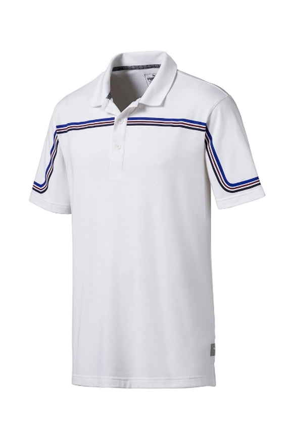 NEW Puma Looping Polo Bright White Golf Polo/Shirt Men's Large (L)