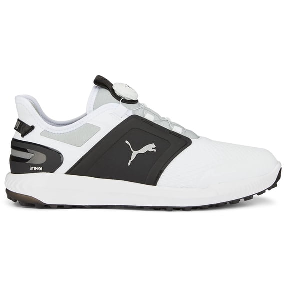 NEW Puma Men's Ignite Elevate DISC Golf Shoes White/Black/Silver Size 7M
