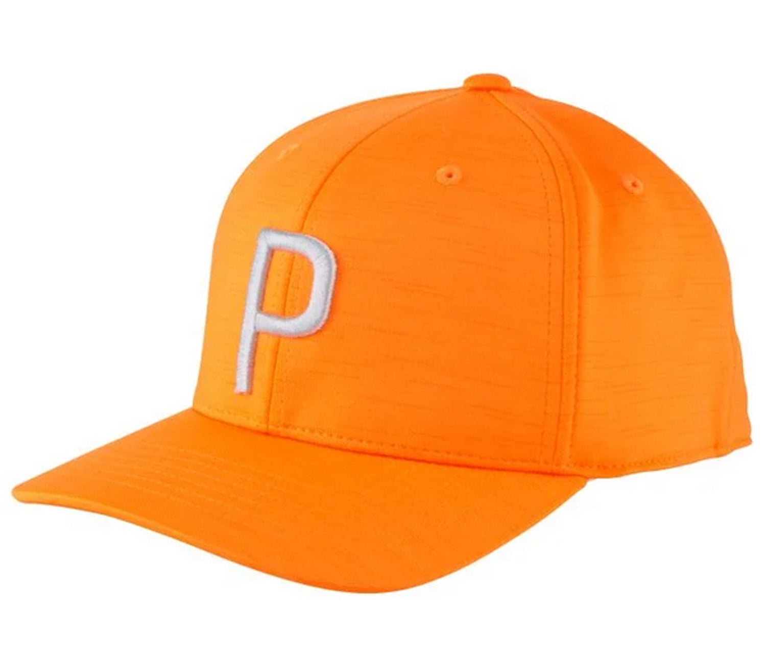 NEW Puma P Cap Rickie Orange/Cool Mid Gray Snapback Golf Hat/Cap | Flex Caps