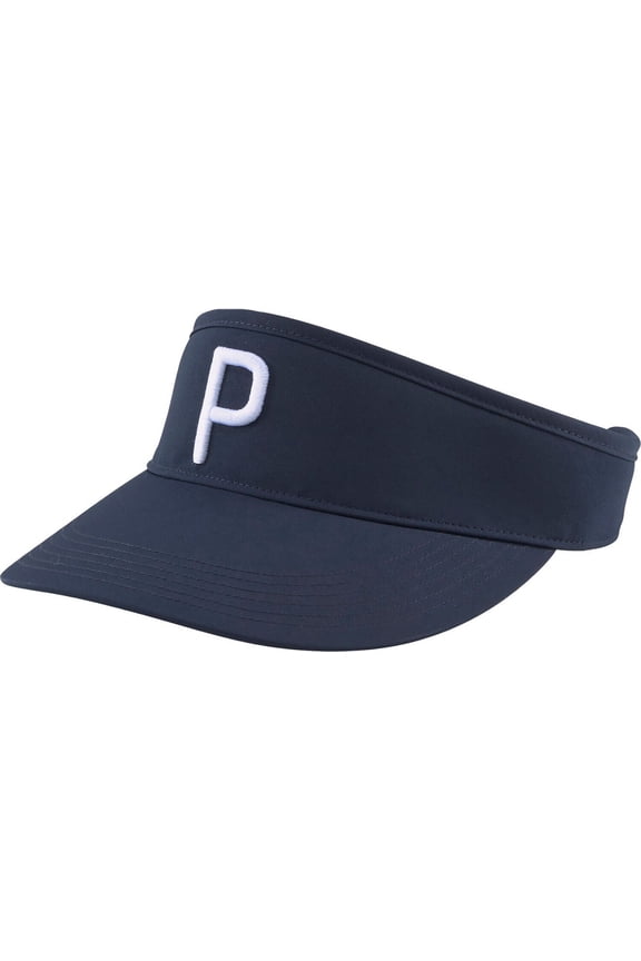 NEW Puma P Navy/White Adjustable Visor Hat/Cap