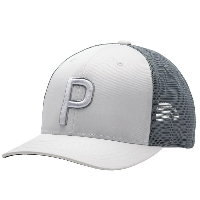 NEW Puma Trucker P110 Bright White Adjustable Golf Hat/Cap - Main Image