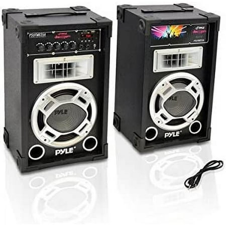 NEW Pyle PSUFM837BT 8" Bluetooth PA USB/SD/FM/AUX Dual Karaoke DJ Speaker System