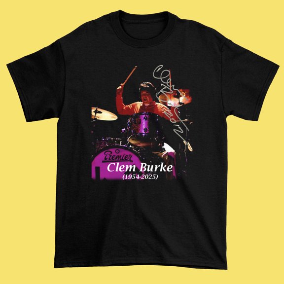 NEW RARE!! Clem Burke Black Cotton Unisex All size S-5XL Gift Fans Shirt HRN195