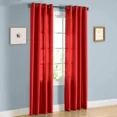 thumbnail image 1 of Gorgeous Home Linen 2PC Red Faux Silk Solid Color Window Semisheer Grommet Panel Curtain 55" Width X 84" Length (each) Panel, 1 of 5