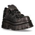 thumbnail image 1 of NEW ROCK 106N-S52 TOWER SHOES Metallic Black Leather Biker Punk Gothic Boots 38, 1 of 6