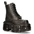 thumbnail image 1 of NEW ROCK BOOTS TANK083-C1 Real Leather Combat Black Platform Biker Military Shoe 44, 1 of 6