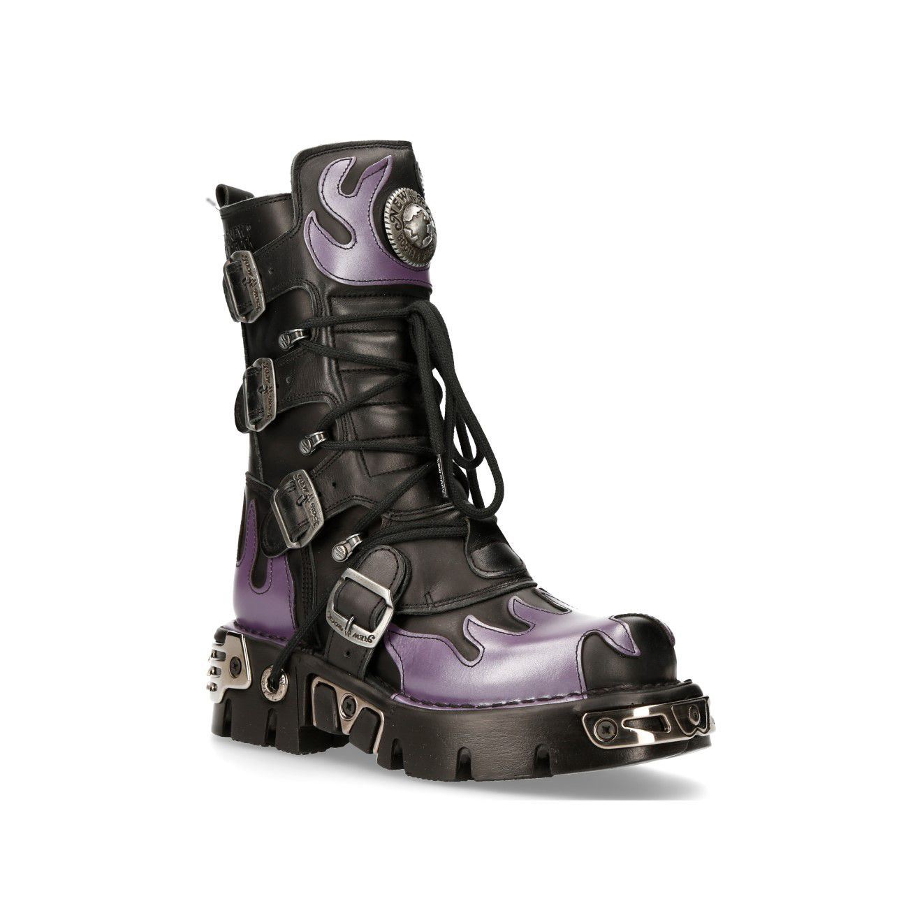 HellTrek II Platform Boot M-1535-C2 Punk Studded And Spiked Boots With