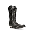 thumbnail image 1 of NEW ROCK M-7921-S1 BLACK FLAME BOOTS Black Leather Heavy Biker Western Cowboy 42, 1 of 6