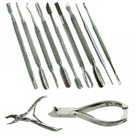 NEW RUST FREE STAINLESS STEEL 11 PC CHIROPODIST PODIATRIST NAIL CARE TOOLS SET
