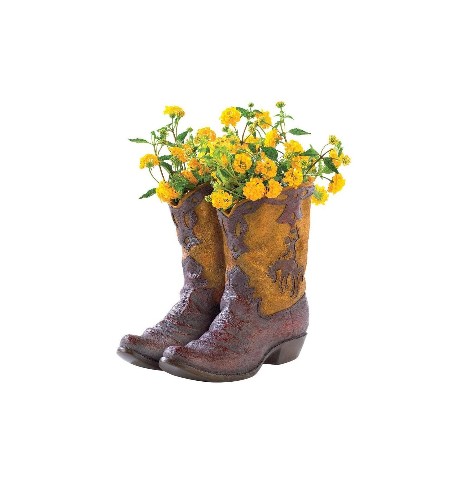 NEW RUSTIC BOOT PLANTER FLOWER POT WESTERN GARDEN YARD PATIO DECOR