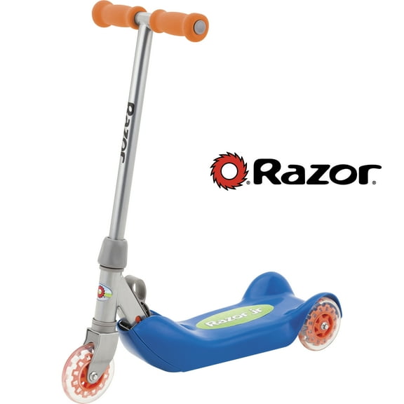 Razor Jr. Blue Folding Kiddie Kick Scooter - Three-Wheeler for Child Ages 3+ and up, Unisex,
