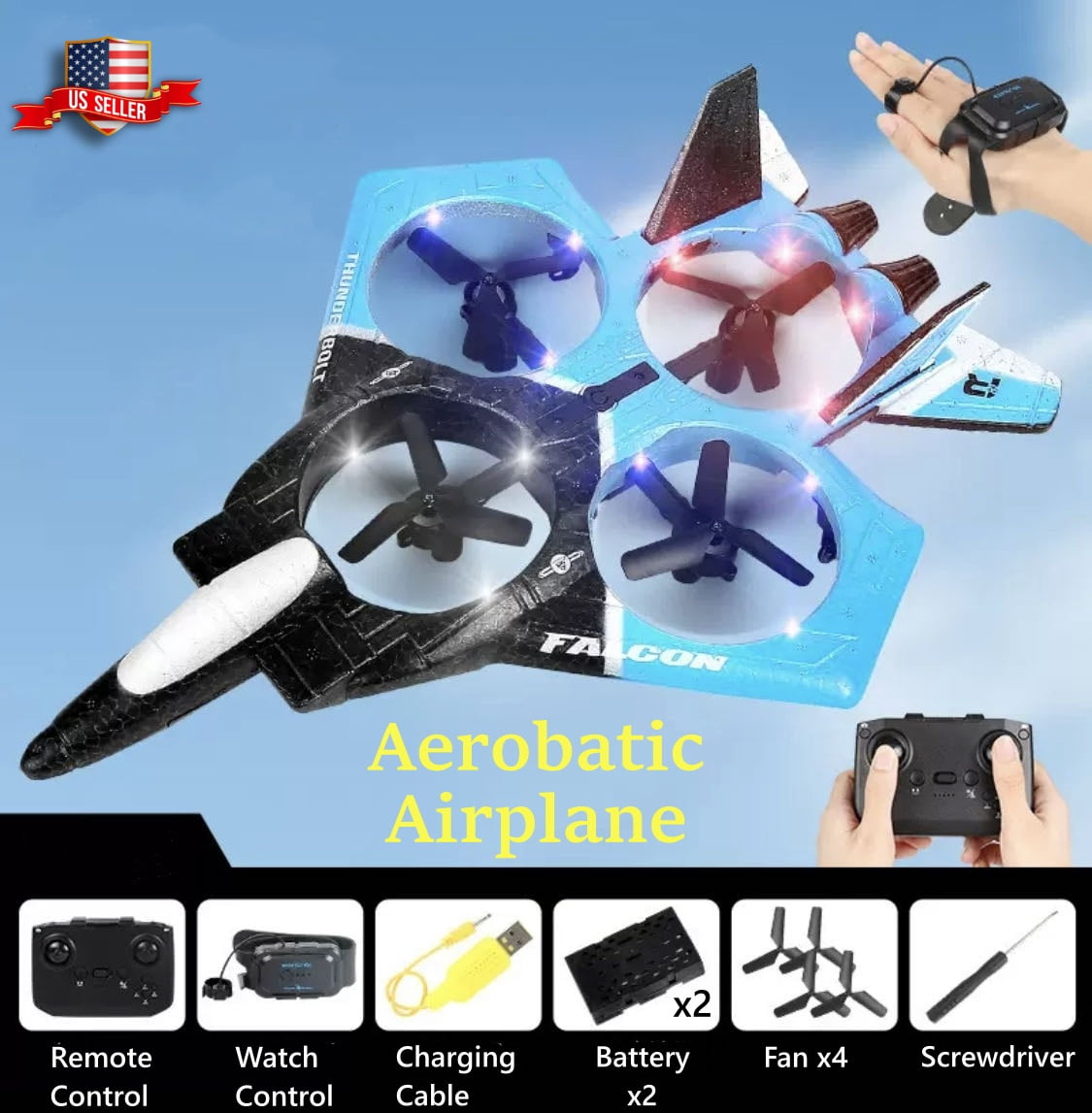 Remote Control Flying Can NEW Rc Fighter Jet Watch Remote Control Airplane Quadcopter Wireless ...