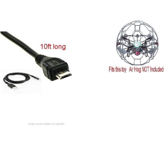 NEW Replacement 10 FT Long USB Charger Power Cord for Air Hogs SuperNova Drone Suer Nova