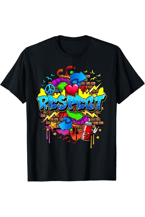 NEW Respect Graffiti Street Art Colorful Graphic Gift Idea T-Shirt - MADE IN USA
