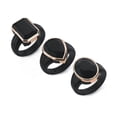 thumbnail image 1 of NEW! Rinfit Silicone Wedding Ring for Women - Soft Rubber Wedding Band Replacement - Oversized Diamond Metal Framed Collection - 3 Rings Set, 1 of 8
